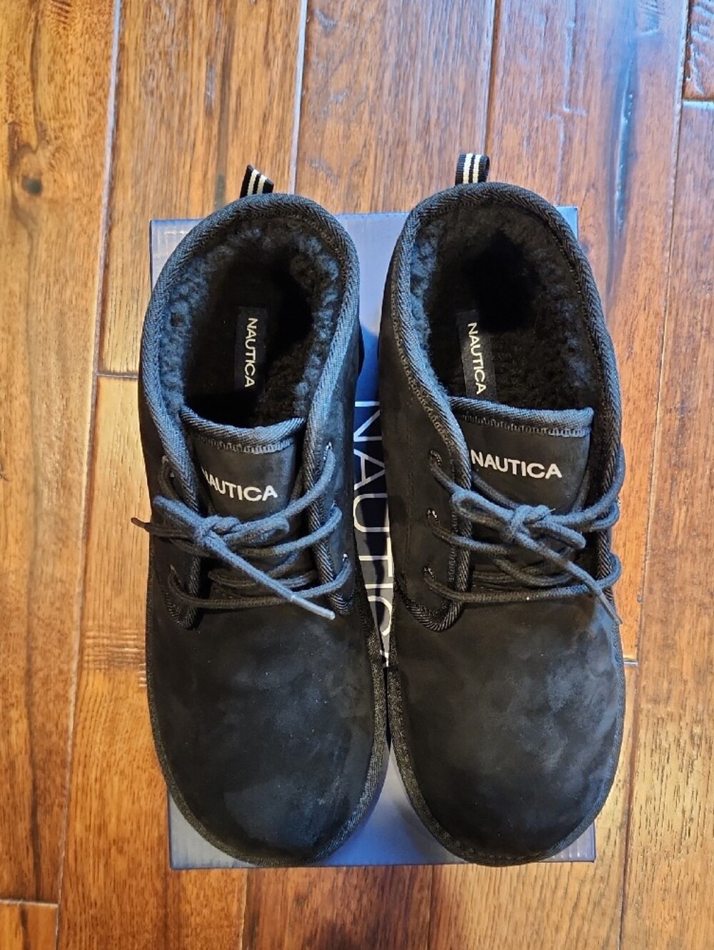 Nautica Men’s Winter Ankle Boots/Slipper – Sherpa Lined Lace Up for Cold Weather - Picture 3 of 6